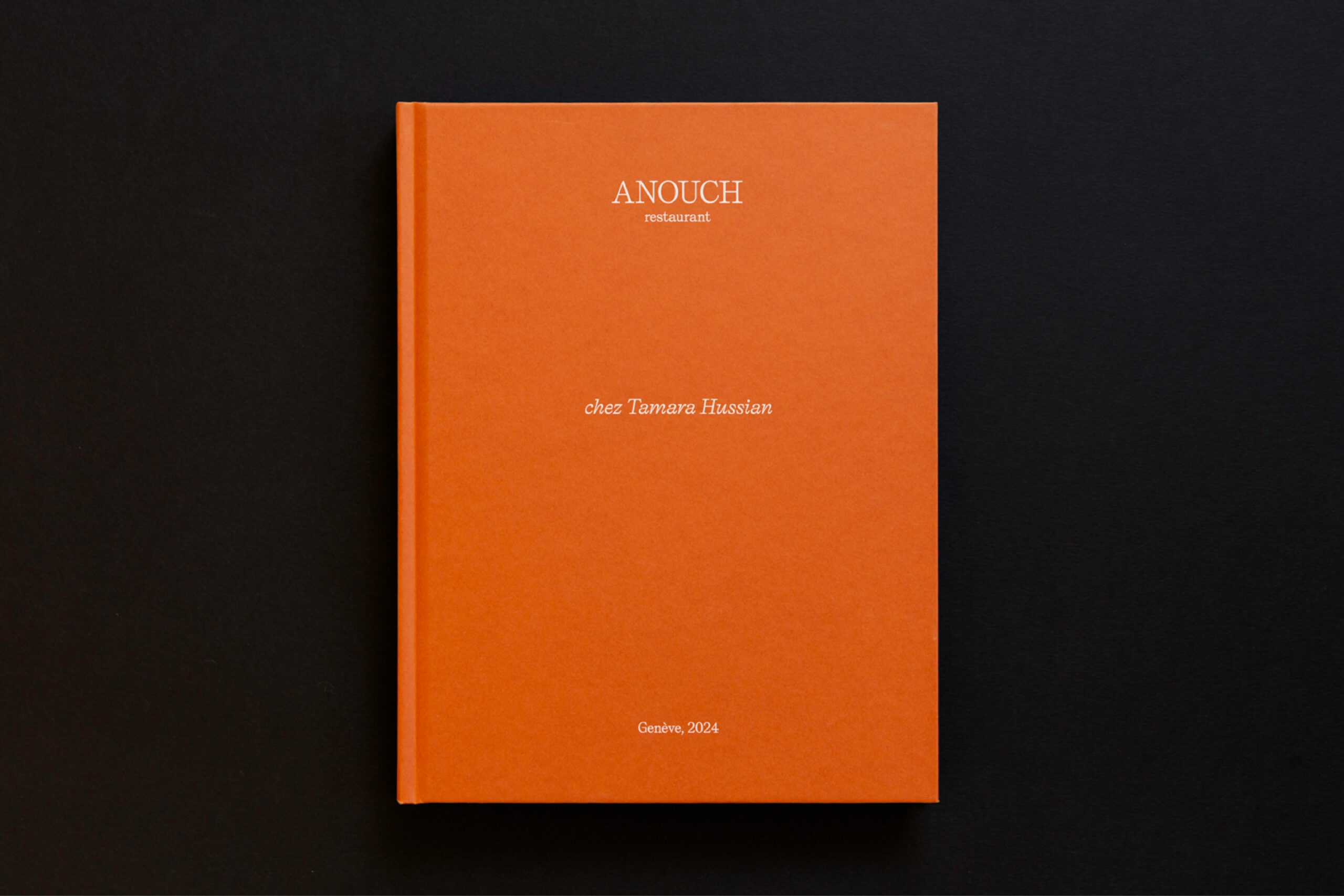 blandine dupas design graphique graphisme du livre Anouch restaurant a geneve photographie de la couverture