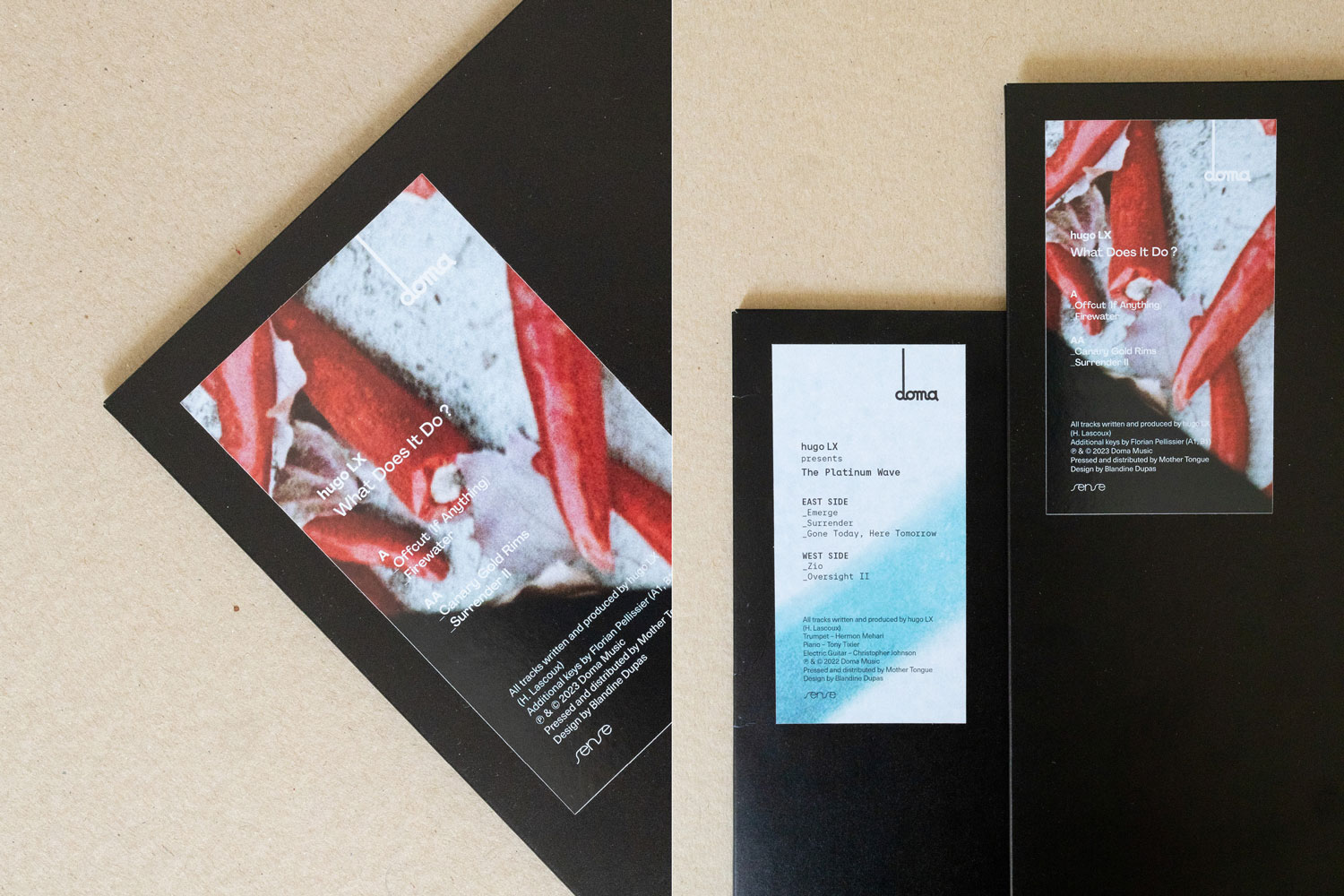 blandine dupas design graphique identite visuelle label musique doma pochettes vinyles 