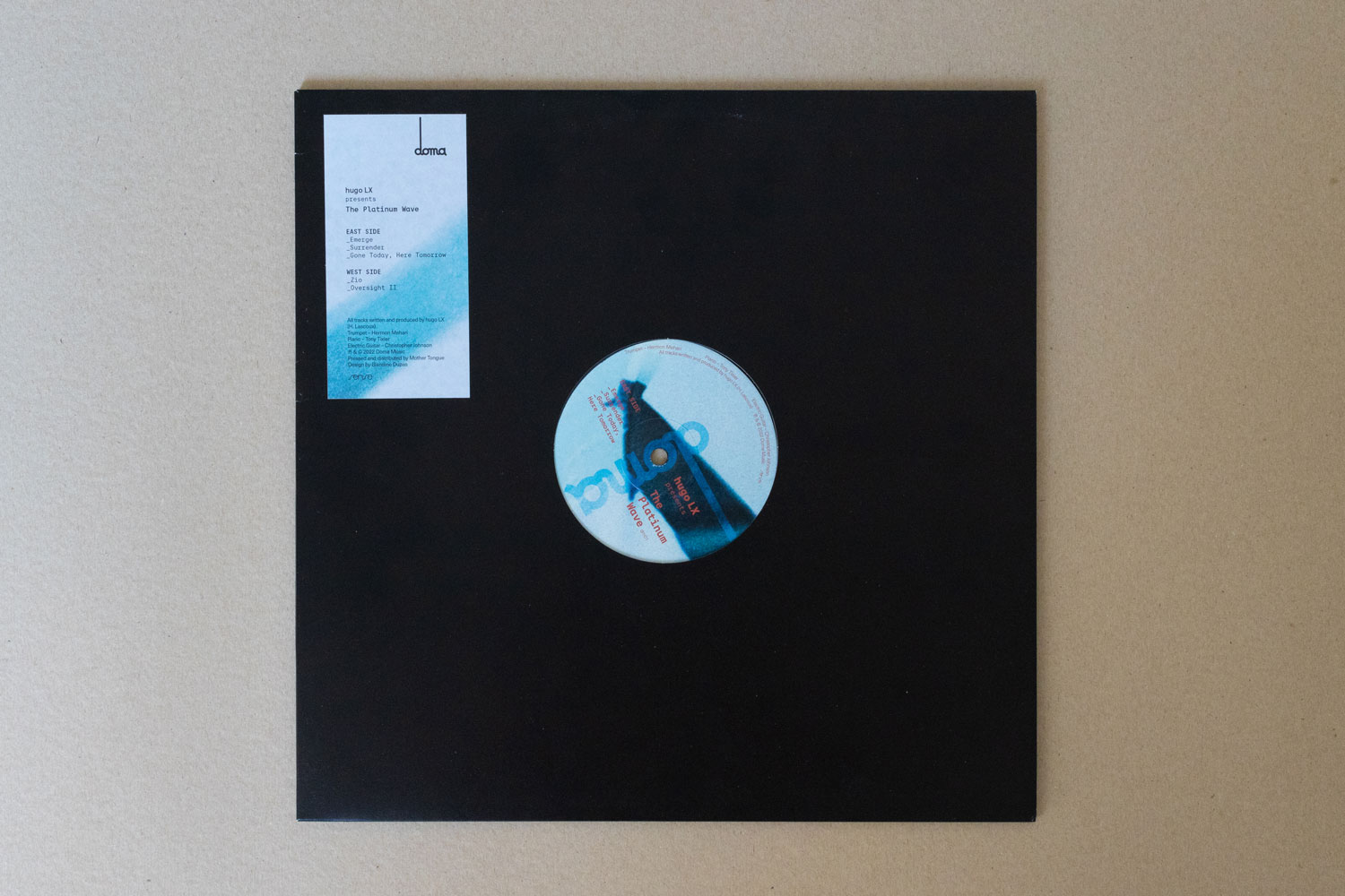 blandine dupas design graphique identite visuelle label musique doma pochette et vinyle the platinum wave