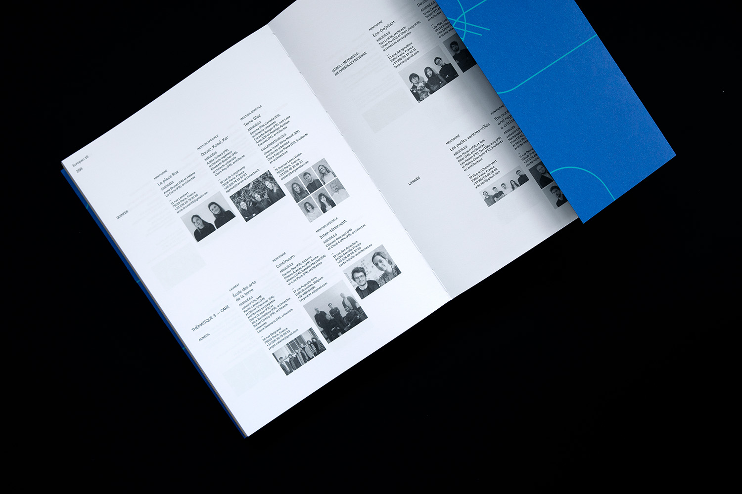 blandine dupas design graphique catalogue europan villes vivantes photo annuaires laureats avec rabat couverture