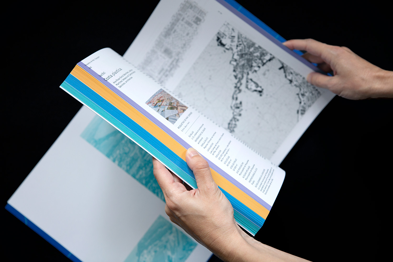 blandine dupas design graphique catalogue europan villes vivantes photo detail tranches colorees