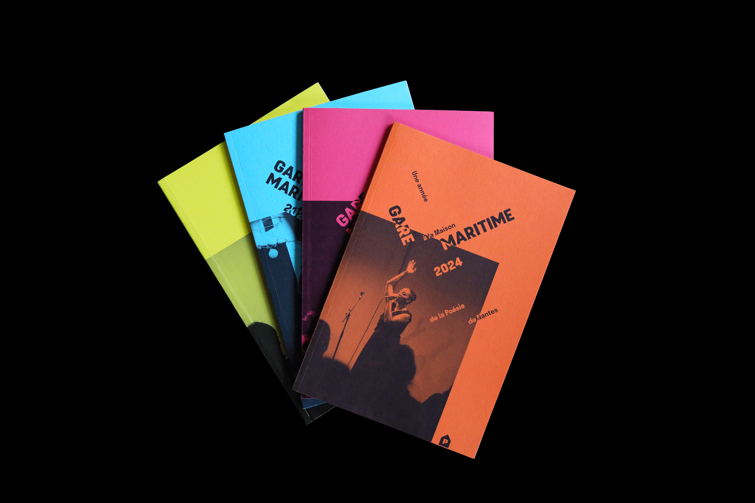 blandine dupas design graphique gare maritime conception graphique anthologie poesie contemporaine couverture des 4 editions 2021, 2022 2023 2024