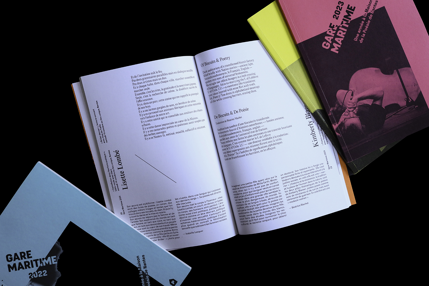 blandine dupas design graphique gare maritime conception graphique anthologie poesie contemporaine interieur avec textes inedits