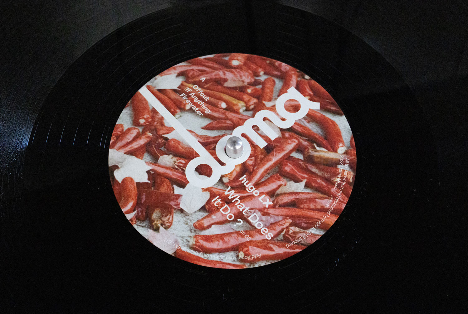 blandine dupas design graphique identite visuelle label musique doma zoom sur macaron disque what does it do face A