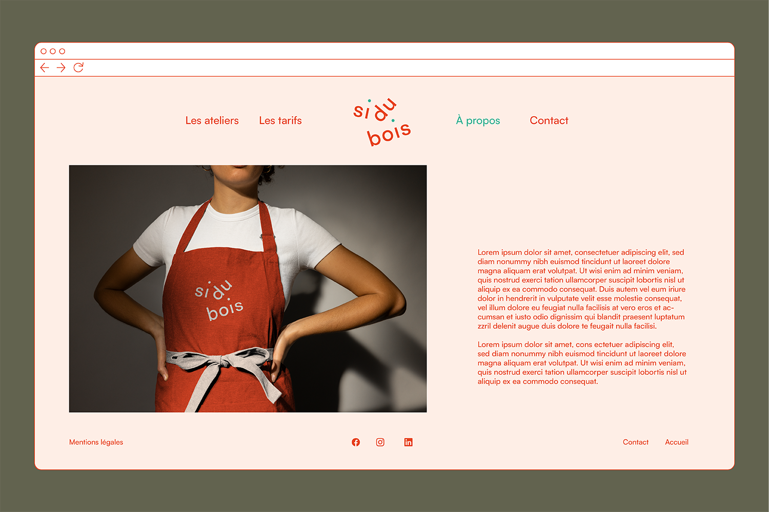 blandine dupas design graphique identite visuelle de sidubois ateliers de menuiserie page a propos site web