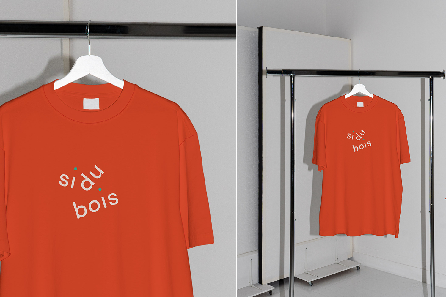 blandine dupas design graphique identite visuelle de sidubois ateliers de menuiserie photographie t shirt sidubois sur portant