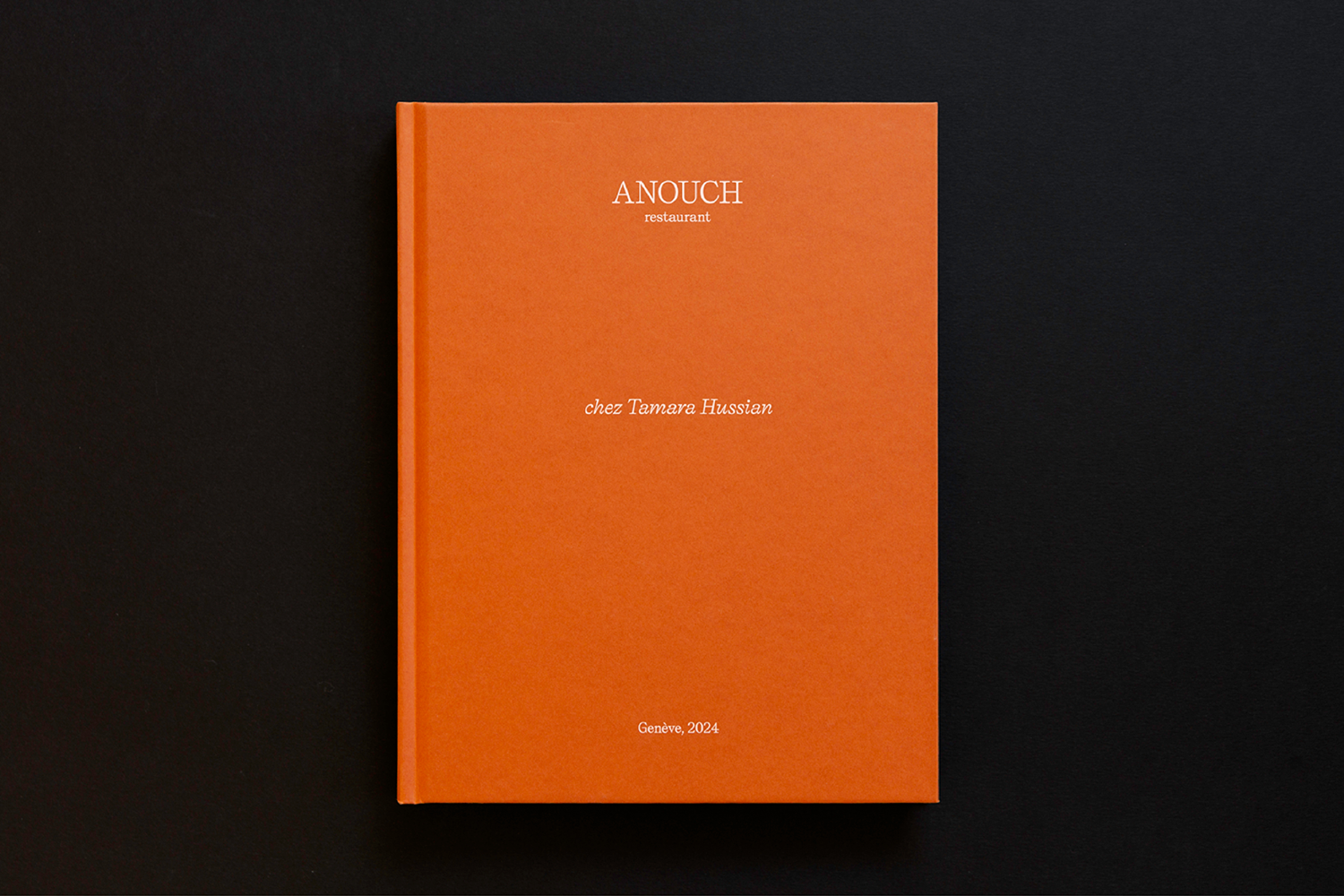 blandine dupas design graphique graphisme du livre Anouch restaurant a geneve photographie de la couverture