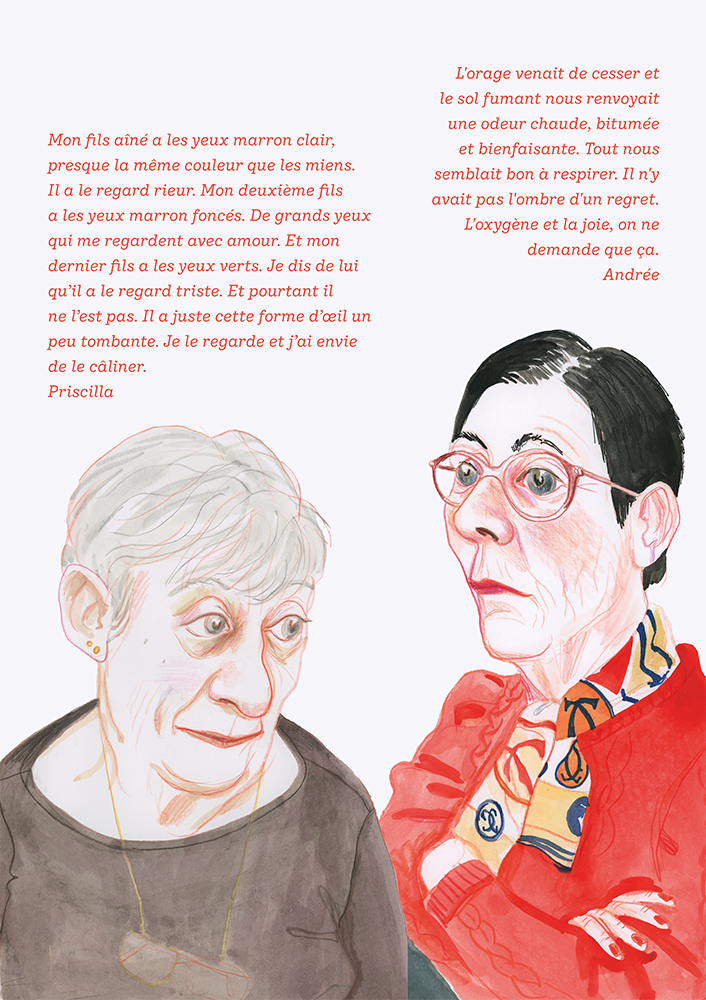 blandine dupas design graphique supports d exposition portraits d habitants visuel panneau illustration adultes