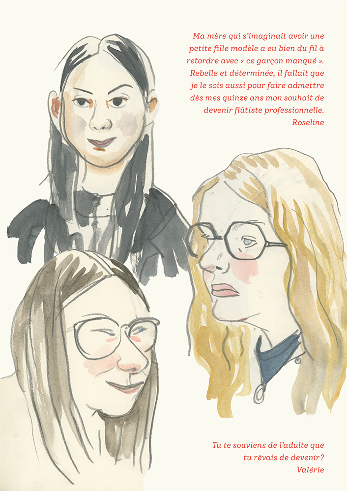 blandine dupas design graphique supports d exposition portraits d habitants visuel panneau illustration collegiens