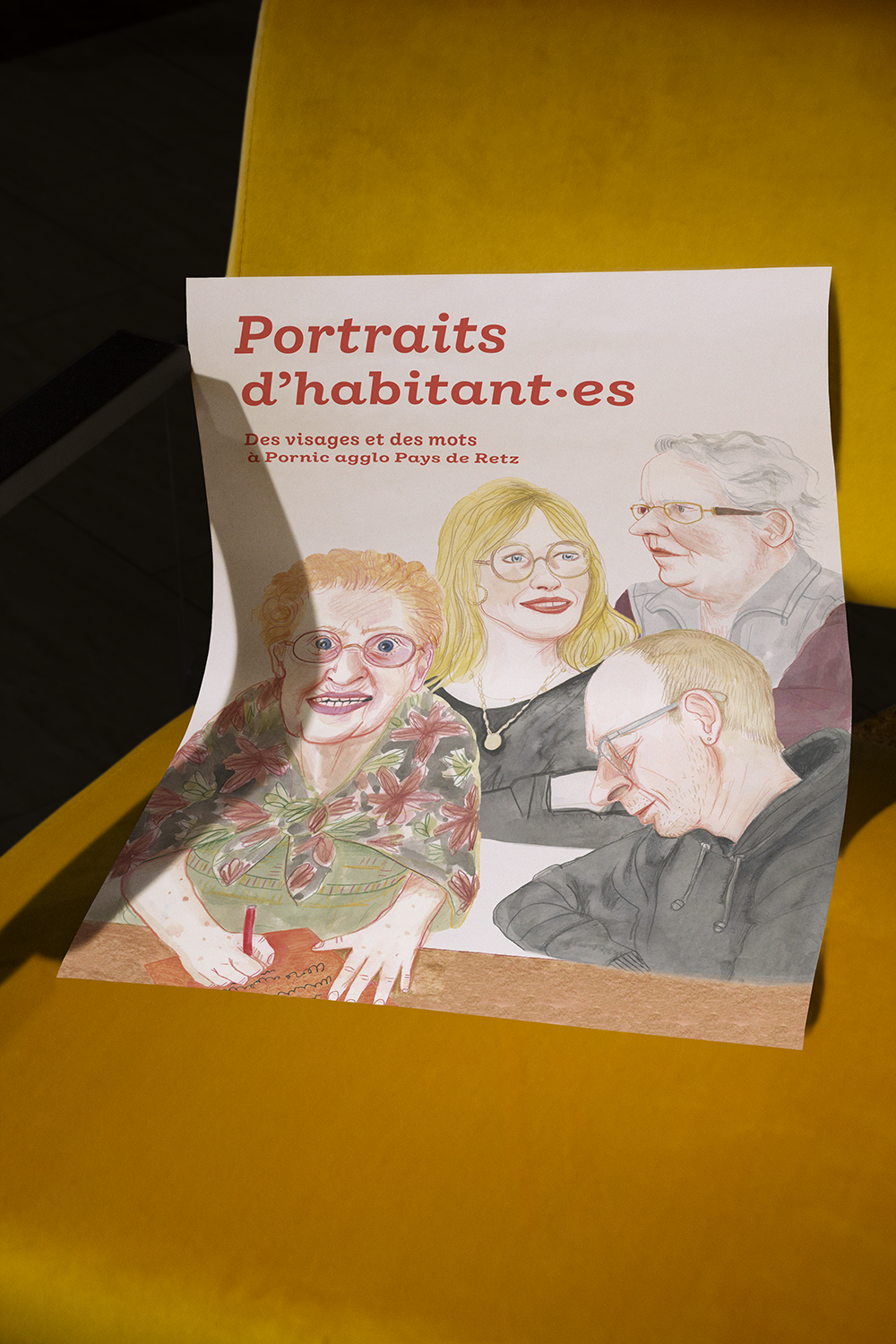blandine dupas design graphique affiche de l exposition portraits d habitants