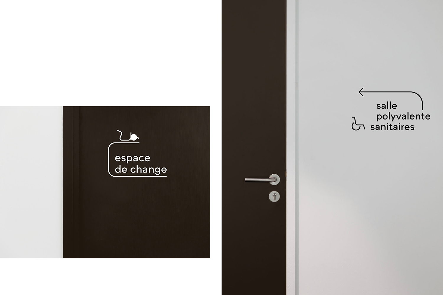blandine dupas design graphique signaletique de la ludomediatheque de chatillon signaletique directionnelle et identifiante sur portes interieures